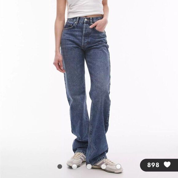 Topshop Denim - Topshop Kort MidRise Straight Leg Size 31 Jeans EUC